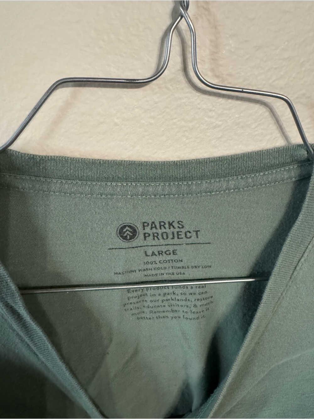 Parks Project national parks Short Sleeve Tee - Sage Green with Black Graphic - Picture 2 of 2